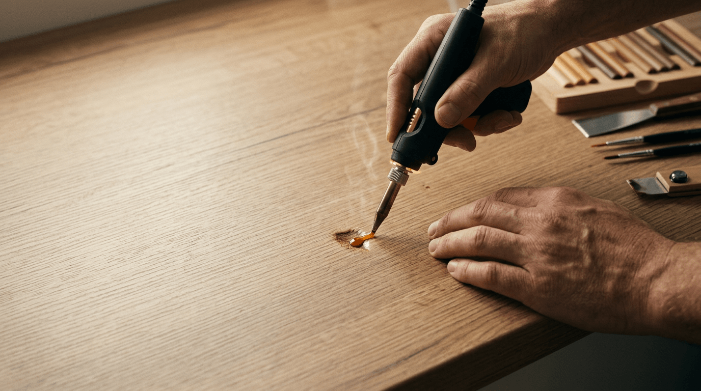 Wooden worktop & tabletop repair — TB&D Construction surface restoration